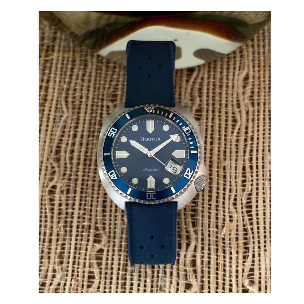 Heritor Morrison HR7605 Automatic Date Blue Stainless Steel 43mm Men's Watch